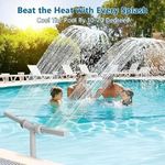 Dual Spray Water Fountain Adjustable Waterfall Pool Sprinkler Creative Swimming
