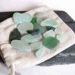 Cumbrian Coast Sea Glass - 18+ Pieces Various Size & Shape - Frosted Craft Grade
