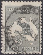Australia  1913  2d  grey  kangaroo broad crown watermark  SG 3  used