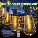 Solar LED Powered Retro Edison Bulbs Festoon Lights Outdoor Fairy String Light