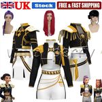 Cosplay：Kids K-Pop Demon Hunters Costume Wig Rumi Mira Zoey Fancy Girls Dress Up