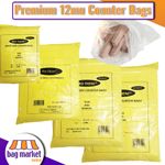 Strong HDPE White Butcher Counter Bags, 12mu, Food, Meat, Freezer, Polythene