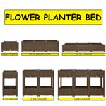 RAISED GARDEN FLOWER BED PLANTER PLANT POT WINDOW VEGETABLE HERB BOX TRAY FRAME