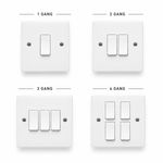 White Light Switch 1 2 3 4 Gang 2 Way Intermediate 1-100 Pack Elite Elegance