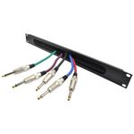 Stagecore 1u 19' Rack Mount Cable Lead Entry Plate Network Brush Plate Black