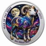 2027 Year of the Goat Celestial Lunar 1 oz Silver Medal PAMP w/COA (PRE-ORDER)