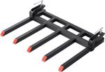 Forks to 48" Bucket Heavy Duty Clamp-On Pallet Fork 2500 Lbs Tractor Attachment