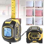 3in1 Digital Measure Tape Laser Distance Meter Measuring Tool Range Finder Ruler