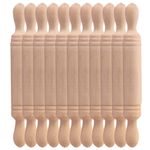 11 Pcs Mini Wooden Dough Rolling Pin Craft Tool Small Size for Kids Hand Play