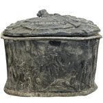 Early Victorian Small Lead Military Land Sea Victory Crimea War Tobacco Box