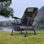 Folding Fishing Chair Camping Chair with 4-Level Adjustable Backrest