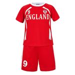 Kids Football T-shirt & Shorts Kit England Barcelona Outfit Training Top Soccer