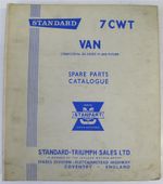 STANDARD 7CWT Van Illustrated Spare Parts List #no. BE 20000 IV