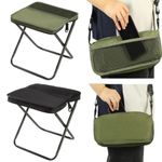2 in 1 Foldable Backpack Stool Portable Mini Outdoor Camping Folding Seat Chair