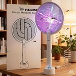 Electric Handheld Bug Zapper Racket Fly Swatter Mosquito Killer with 3 Layers