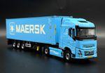 Volvo FH aero globetrotter trailer+40ft container Maersk WSI truck models 1:50