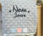 PERSONALISED BABY BLANKET EMBROIDERED SOFT BUBBLE DESIGN DISNEY GIFT
