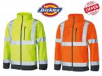 Hi Vis Soft Shell Jacket Premium Work Reflective High Visibility Viz Dickies