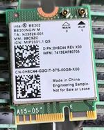 Intel BE202 WiFi7 Adapter M.2 PCIe Tri-Band 2.4/5/6 GHz Up to 2.4 Gbps BT5.4