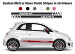 Fiat 500 Abarth side stripes custom MATT and GLOSS vinyl decals