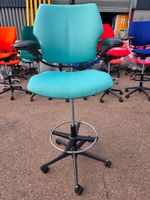 Humanscale Freedom Draughtsman Chair Tall Ergonomic Drafting Stool - Jade