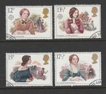 GB 1980 Famous Authoresses women writers set SG 1125-1128 used *combined postage