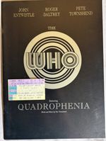 The Who Quadrophonia Tour 1997 Program and concert ticket stub