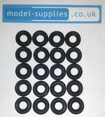 Dinky 17mm Black Treaded Reproduction Tyres Fits all Transit