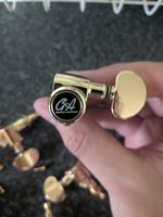 SET OF 6 GOLD GUITAR ANATOMY LOCKING TUNERS