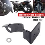 Fit Harley Nightster 975 RH975 2022-2023 Side Mount License Plate Bracket Black