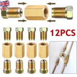 12Pcs/Set 3/16" Brake Line Repair Female Union Inverted Tube Fittings FAST UK
