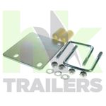 Jockey Wheel Mounting Bracket, Fixing kit, Universal, Erde, Daxara, No Drilling