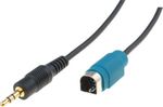 Alpine kce-236b kce236b aux in adaptor lead wire to 3.5mm jack ipod iphone loom
