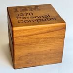 Ultra Rare Vintage IBM 3270 Personal Computer Wooden Floppy Disk Box Caddy 