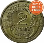 2 FRENCH FRANCS 1931 TO 1941 CHOICE OF DATE