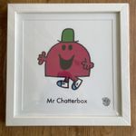 Mr Chatterbox • Ltd Ed Fine Art Print Mounted Framed • Official Mr Men • COA New