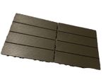 Interlocking Outdoor  Tiles – Brown Wood Effect Patio Flooring DIY