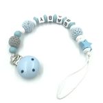 DIY Personalised name Baby Pacifier Clips  Dummy Clips Baby Feeding Wooden beads
