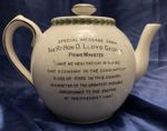 Grimwades WW1 Tea Pot With D Lloyd-George Message And Made By The Staff.s Girls