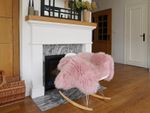 Scandinavian SHEEPSKIN PINK Throw Genuine leather Sheep Skin 48 "x28" 