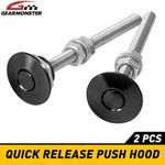 2pcs Black Push Button Quick Release Car Bumper Hood Pin Bonnet Lock Latch Clip