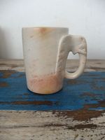Vintage soapstone elephant mug. Hand carved in Kenya.