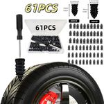 61PCS Tire Repair Screw in Rubber Plug Nail Car Tyre Puncture Kit Off-Road Tire