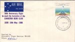 AUSTRALIA 1988 CACHET 50TH ANNIVERSARY FIRST FLIGHT AIRMAIL COVER ADDR POSTMARK