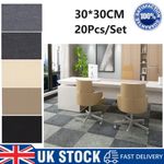 20Pack Carpet Tiles 30*30cm DIY Flooring Floor Mat Bedroom office Self Adhesive