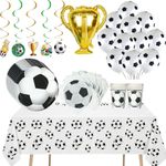 Football party tableware set plates napkins table cloth cup birthday decorations
