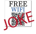 2x WiFi STICKER QR Code Joke Viral Prank Funny Office Geek Novelty Gag Gift