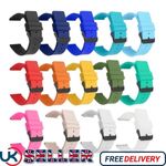 Silicone Rubber Watch Strap Smart Band 16mm 18mm 20mm 22mm 24mm Quick Release UK