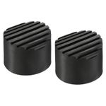 2Pcs 72mm ID Rubber Telescopic Ladder Non-Slip Feet Mat Pad Cover Cushion Black