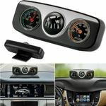 3-in-1 Car Guide Ball Compass with Thermometer & Hygrometer Dashboard Ornament